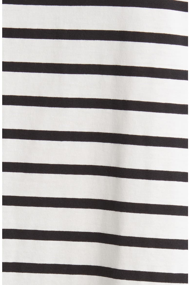 Nabila Stripe Cotton T-Shirt Dress, Alternate, color, BLACK