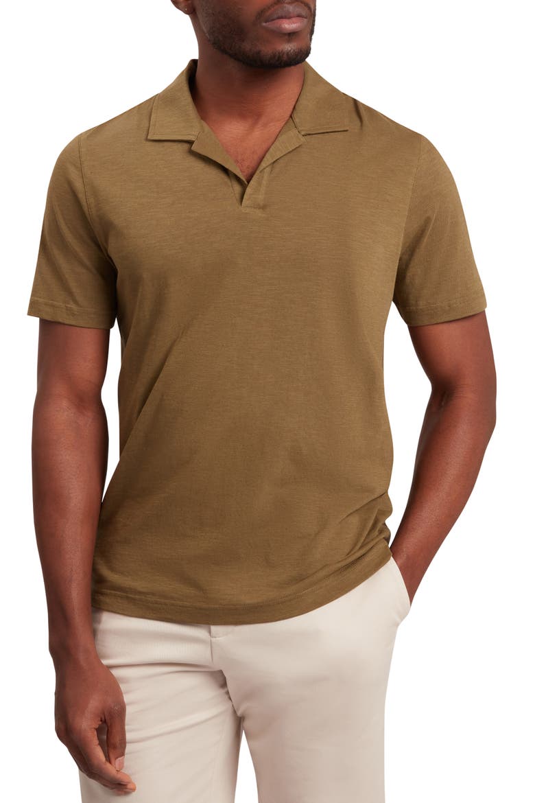 Anito Cotton & Linen Polo, Main, color, OLIVE