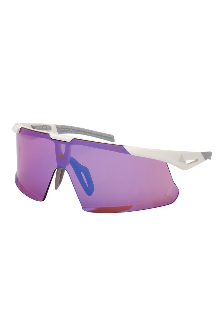 00mm Shield Sunglasses, Alternate, color, WHITE / MIRROR VIOLET