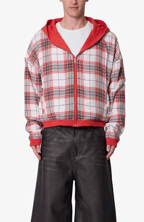 Reversible Flannel Zip Hoodie