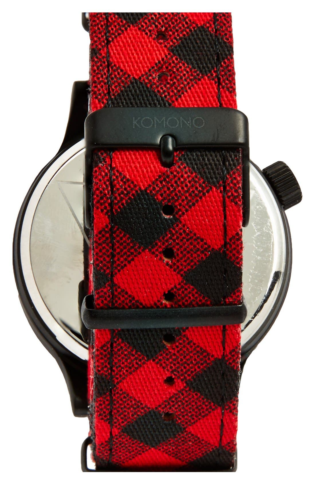 Komono 'Magnus - Woodsman' Round Dial Strap Watch, 46mm (Men) | Nordstrom