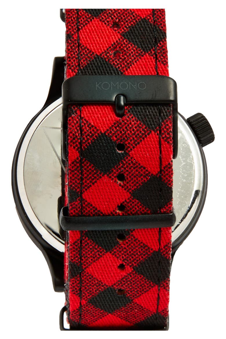 'Magnus - Woodsman' Round Dial Strap Watch, 46mm, Alternate, color, WOODSMAN