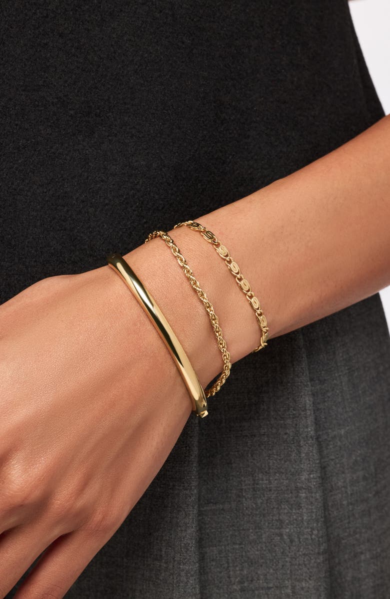 Ana Luisa Brynley Mixed Metal Bangle Bracelet, Alternate, color, Gold / Silver