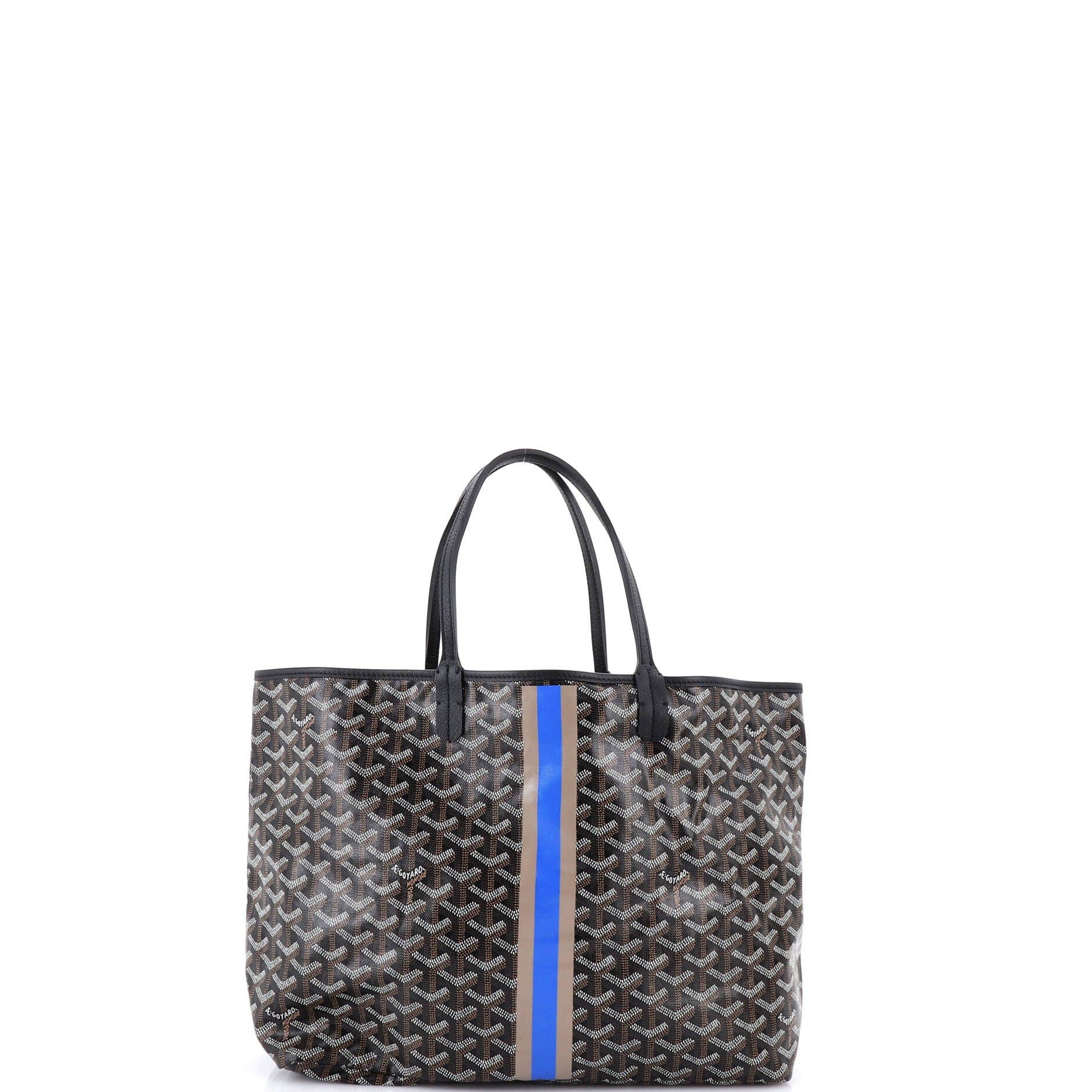Pre-Owned Goyard Saint Louis Tote Printed Coated Canvas PM, Alternate, color, Black