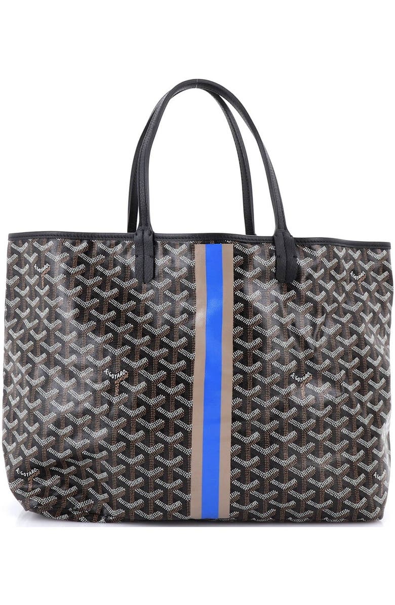 Pre-Owned Goyard Saint Louis Tote Printed Coated Canvas PM, Alternate, color, Black