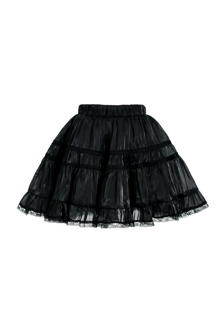 Glitter Ruffle Skirt Set, Alternate, color, Black