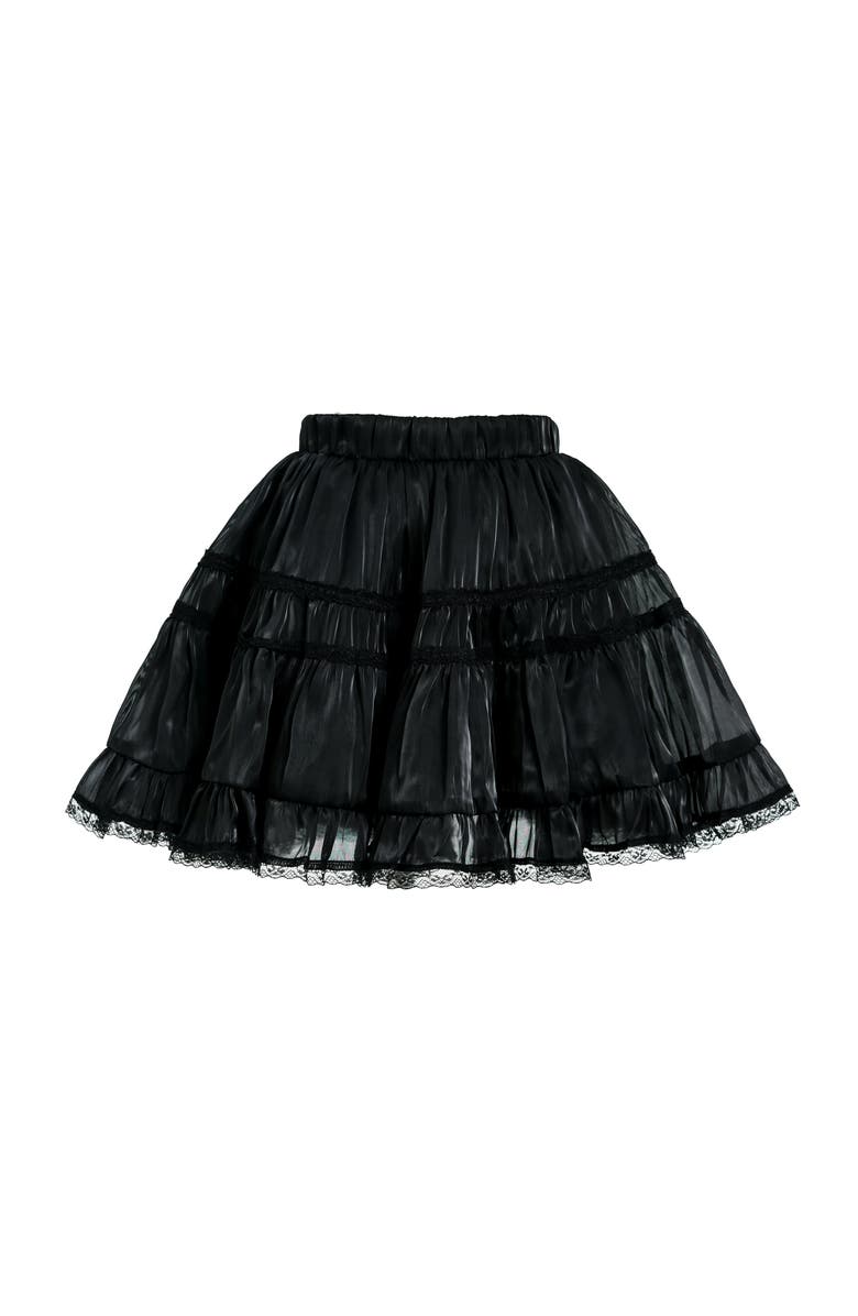 Tulleen Glitter Ruffle Skirt Set, Alternate, color, Black