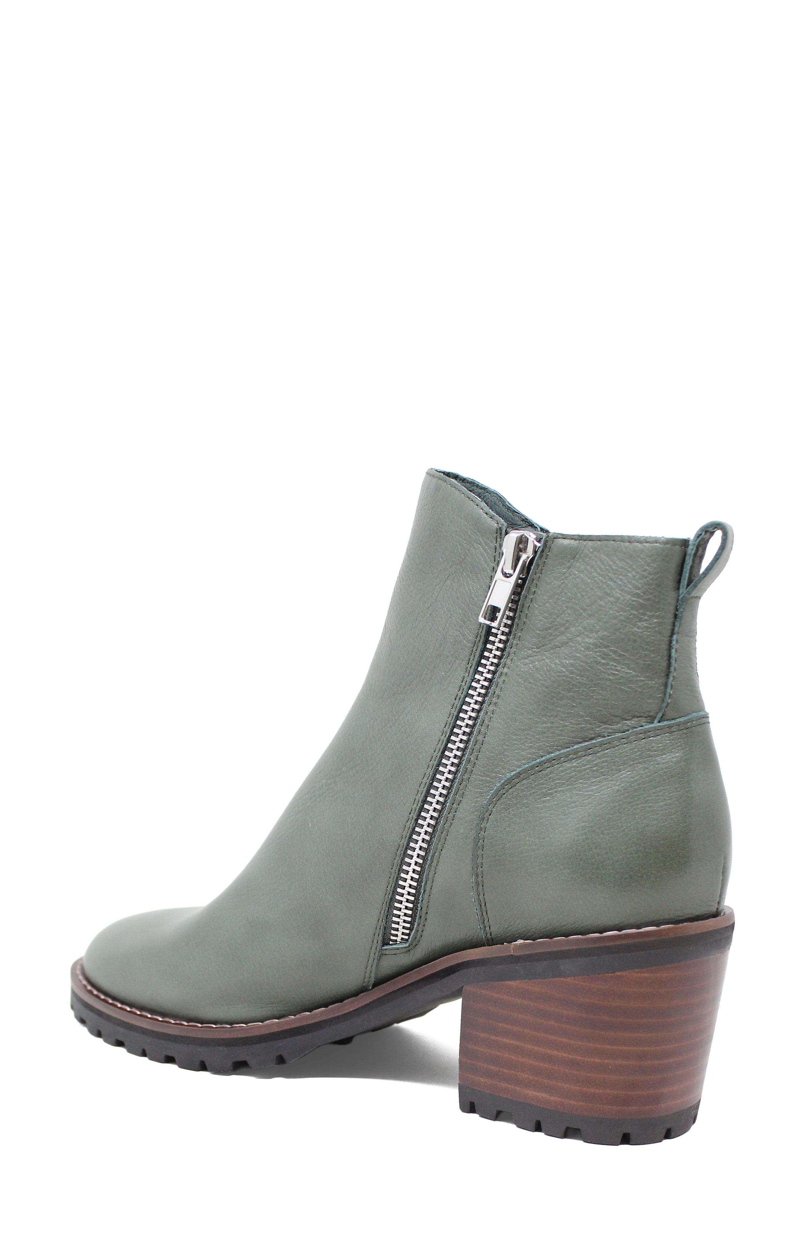 Birdi Heel Boot, Alternate, color, Dark Olive Leather