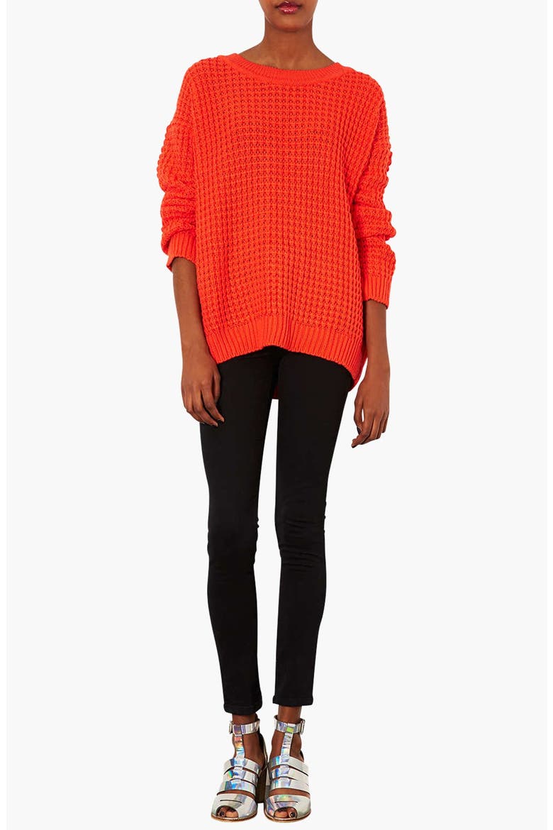 Moto 'Joni' High Rise Skinny Jeans, Alternate, color, BLACK
