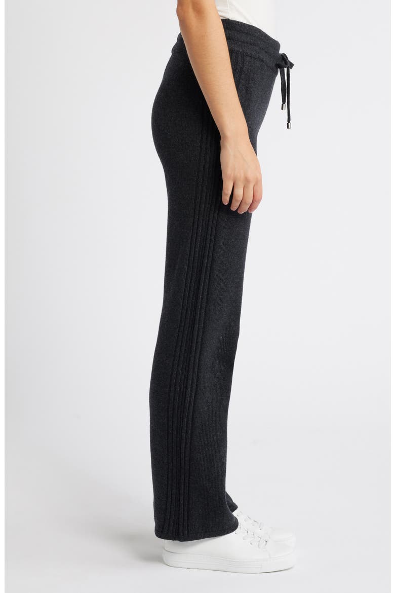 Rib Wide Leg Pants, Alternate, color, CHARCOAL HEATHER GREY