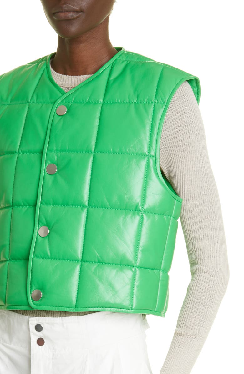Bottega Veneta Quilted Leather Vest, Alternate, color,