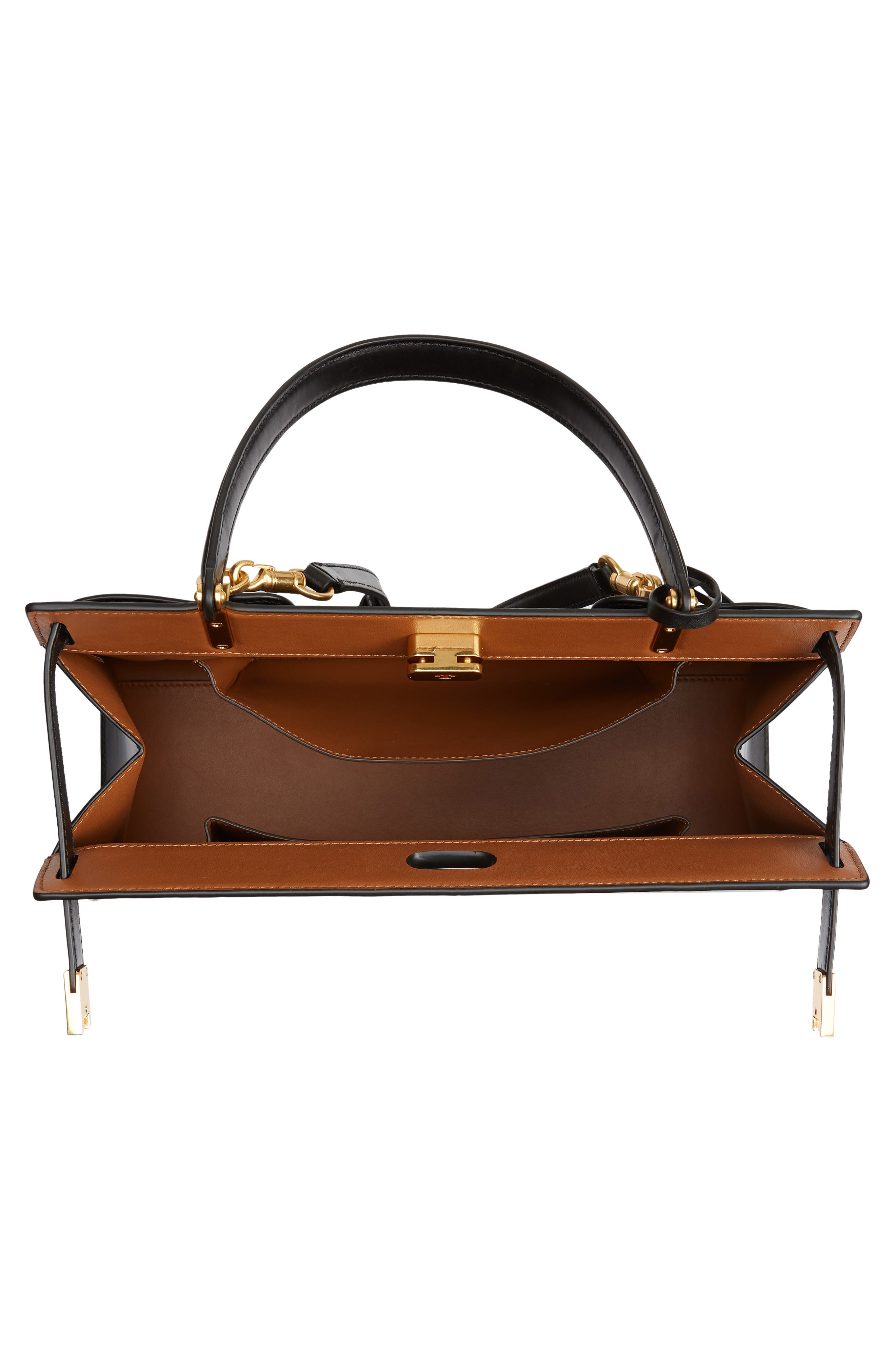 Tory Burch Large Lee Radziwill Leather Bag, Alternate, color, 