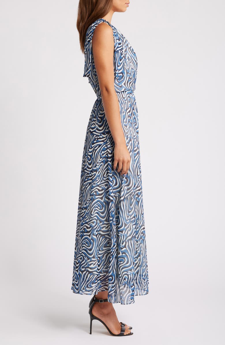 Chelsea28 Tie Shoulder Maxi Dress, Alternate, color, Blue- Black
