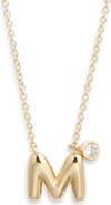 Chelsea28 Goldtone Initial Pendant Necklace