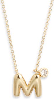 Chelsea28 Goldtone Initial Pendant Necklace