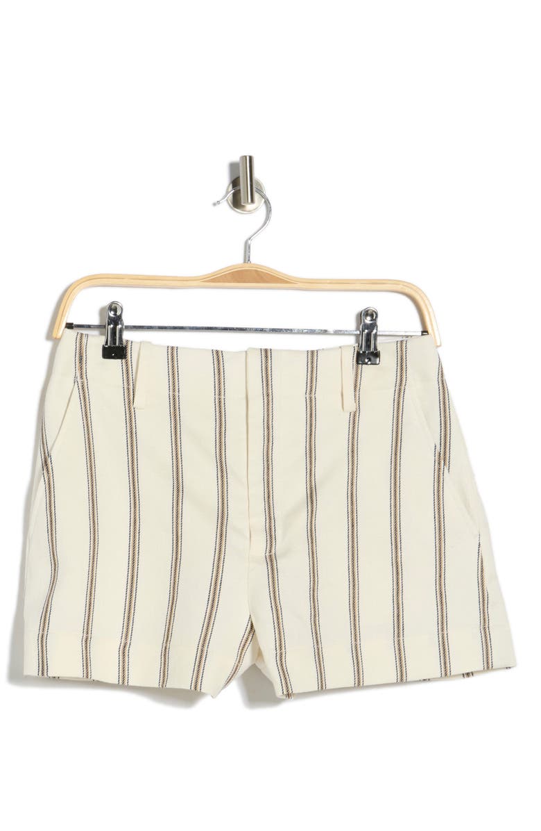 A.L.C. Mac Linen Blend Shorts, Main, color, Cream Stripe