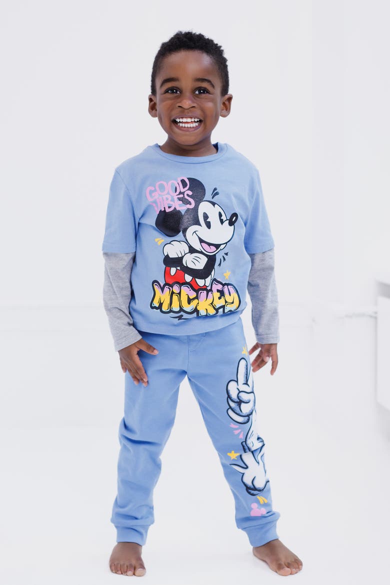 Mickey Mouse 2-Piece Tee and Pants Set, Alternate, color, Mickey Blue Grey