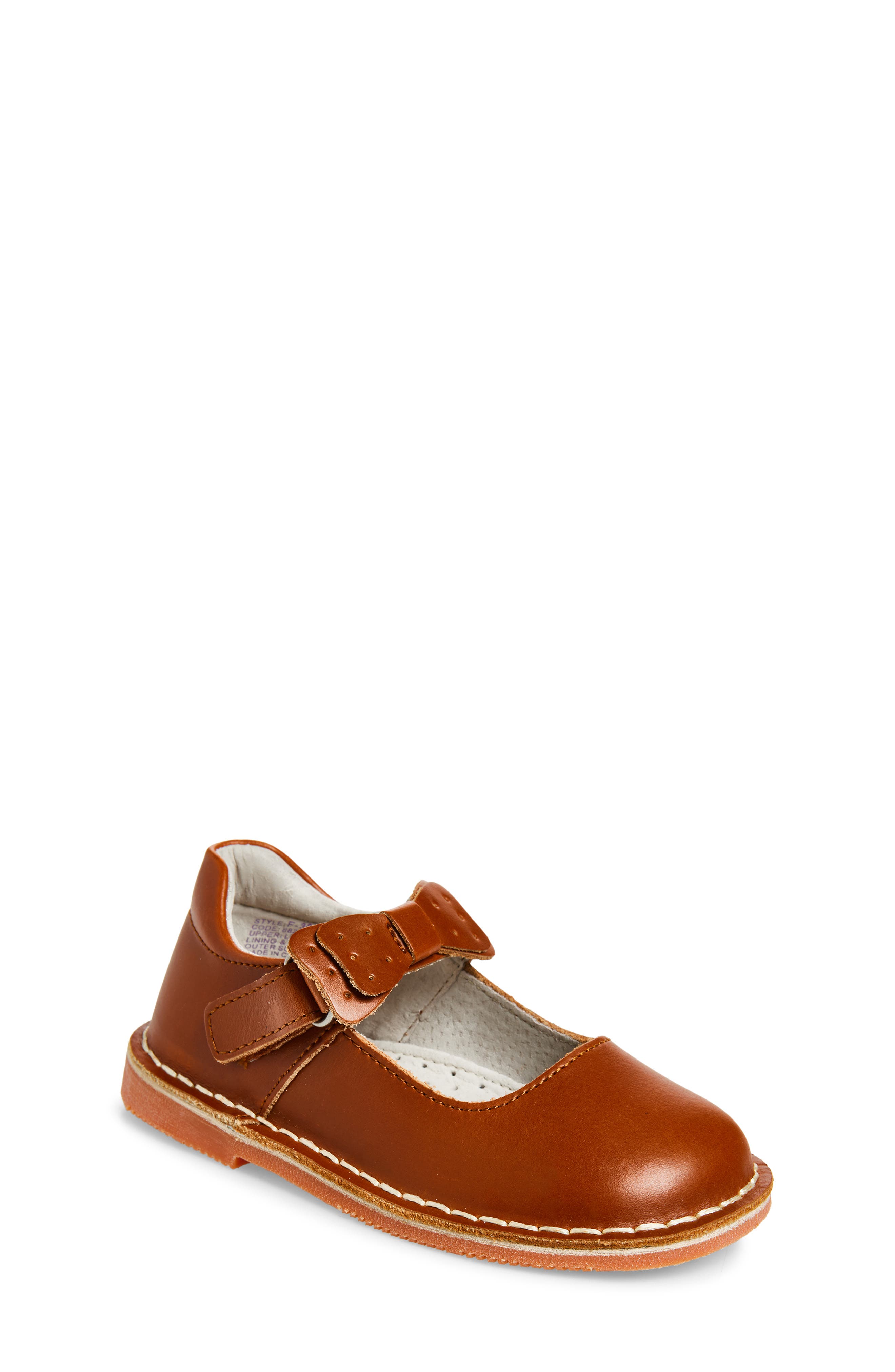 L
AMOUR Iris Bow Mary Jane Flat, Main, color, Cognac