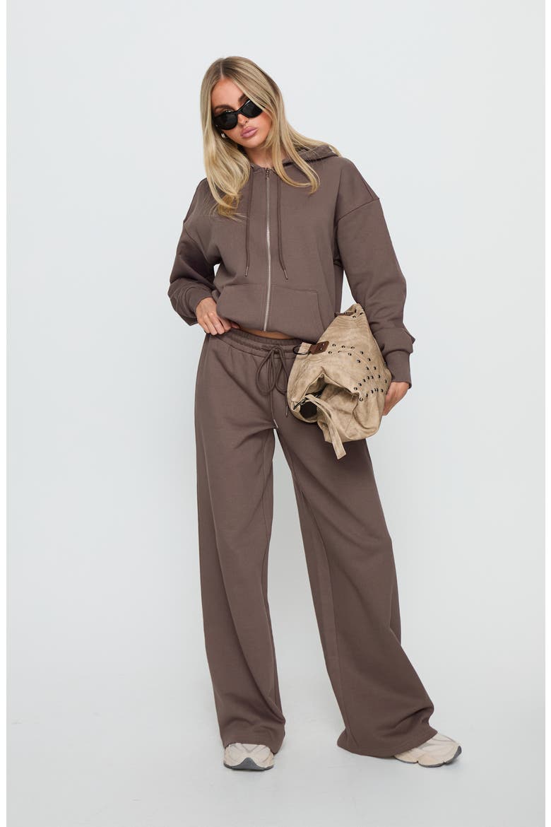 All Day Cotton Zip Hoodie, Alternate, color, MOCHA