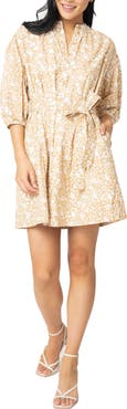 GIBSONLOOK Ambition Belted Cotton Shirtdress