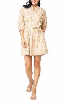 GIBSONLOOK Ambition Belted Cotton Shirtdress