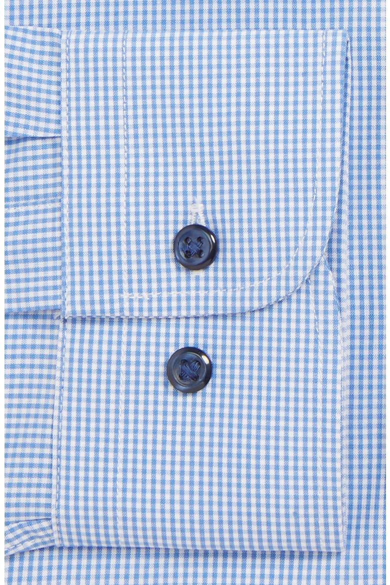 Tech-Smart Trim Fit Stretch Check Dress Shirt, Alternate, color, BLUE AZURITE
