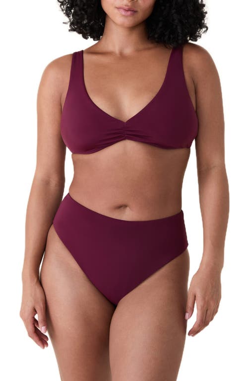 Andie Sicily Bikini Top In Burgundy