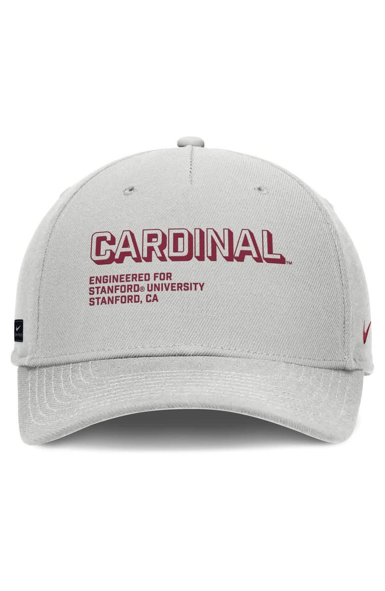 Nike Men's Nike Gray Stanford Cardinal 2025 Sideline Dust Pinched Rise Adjustable Hat, Alternate, color, Gray