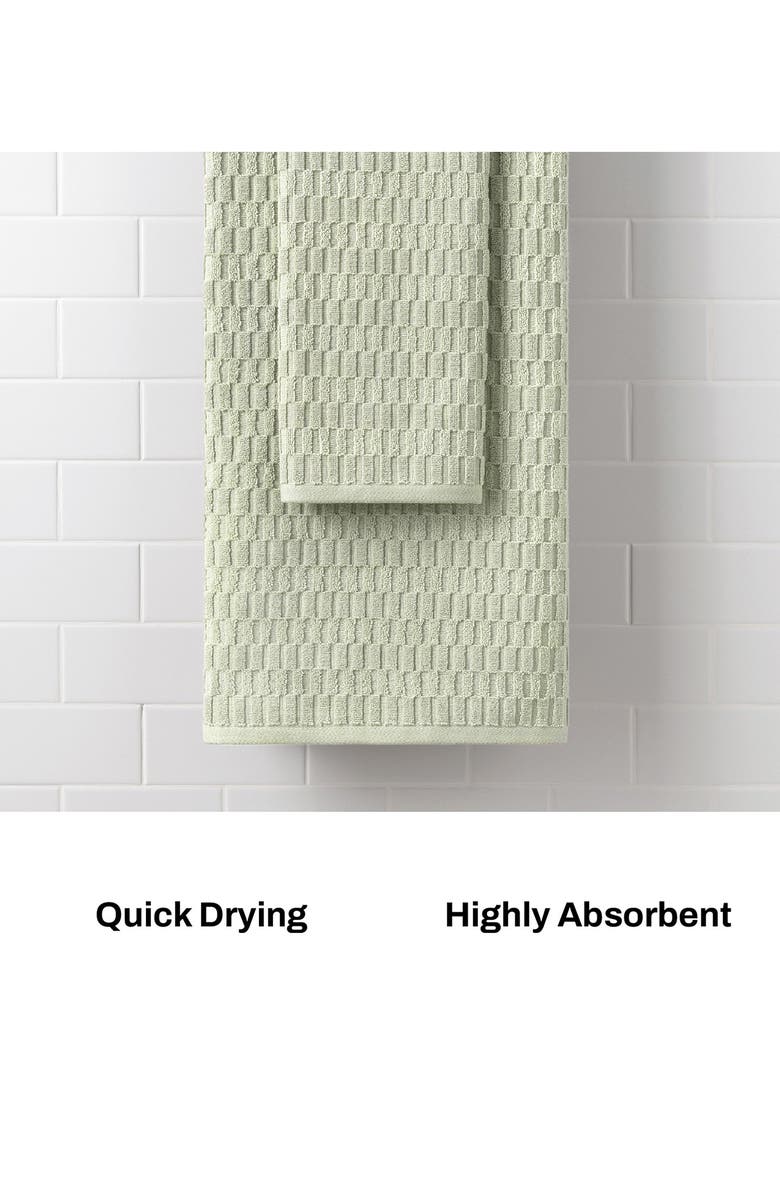 DKNY Metro Tile 4-Piece Bath & Hand Towel Set, Alternate, color, Black