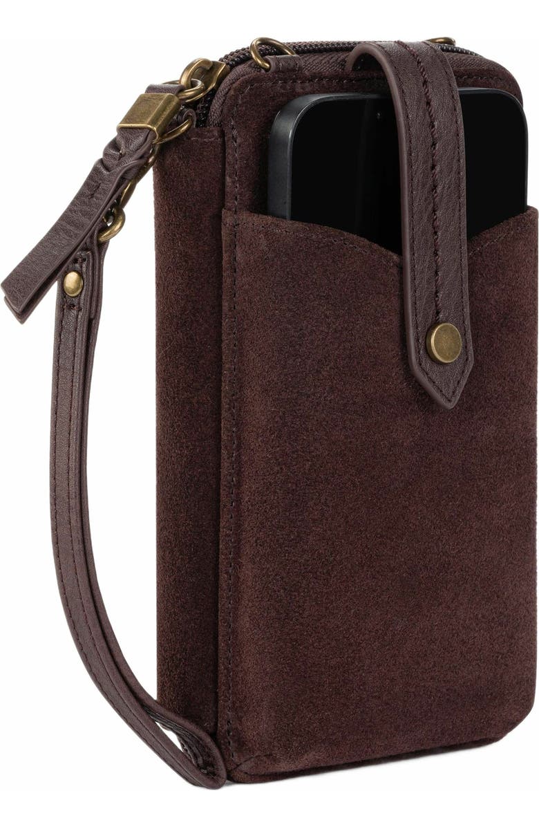 The Sak Silverlake N/S Smartphone Crossbody, Alternate, color, Mahogany Suede