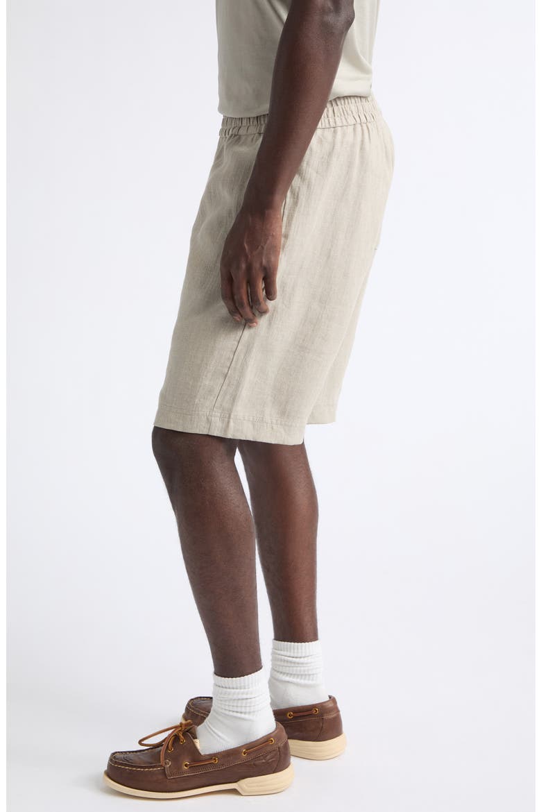 Drawstring Linen Shorts, Alternate, color, SAND