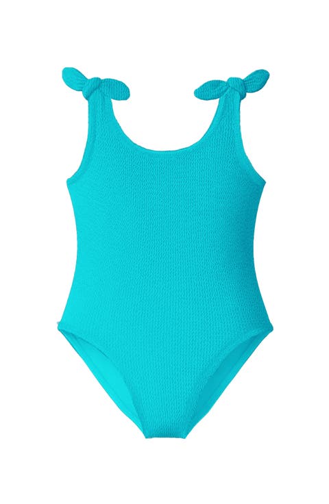Crinkle Bow Tie One Piece