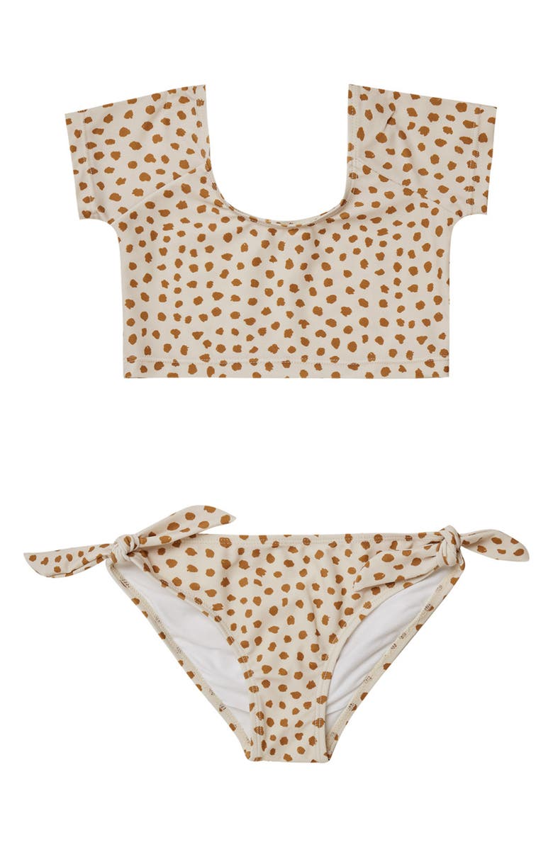 Rylee + Cru Cropped Rashguard Two-Piece Swimsuit, Main, color, 