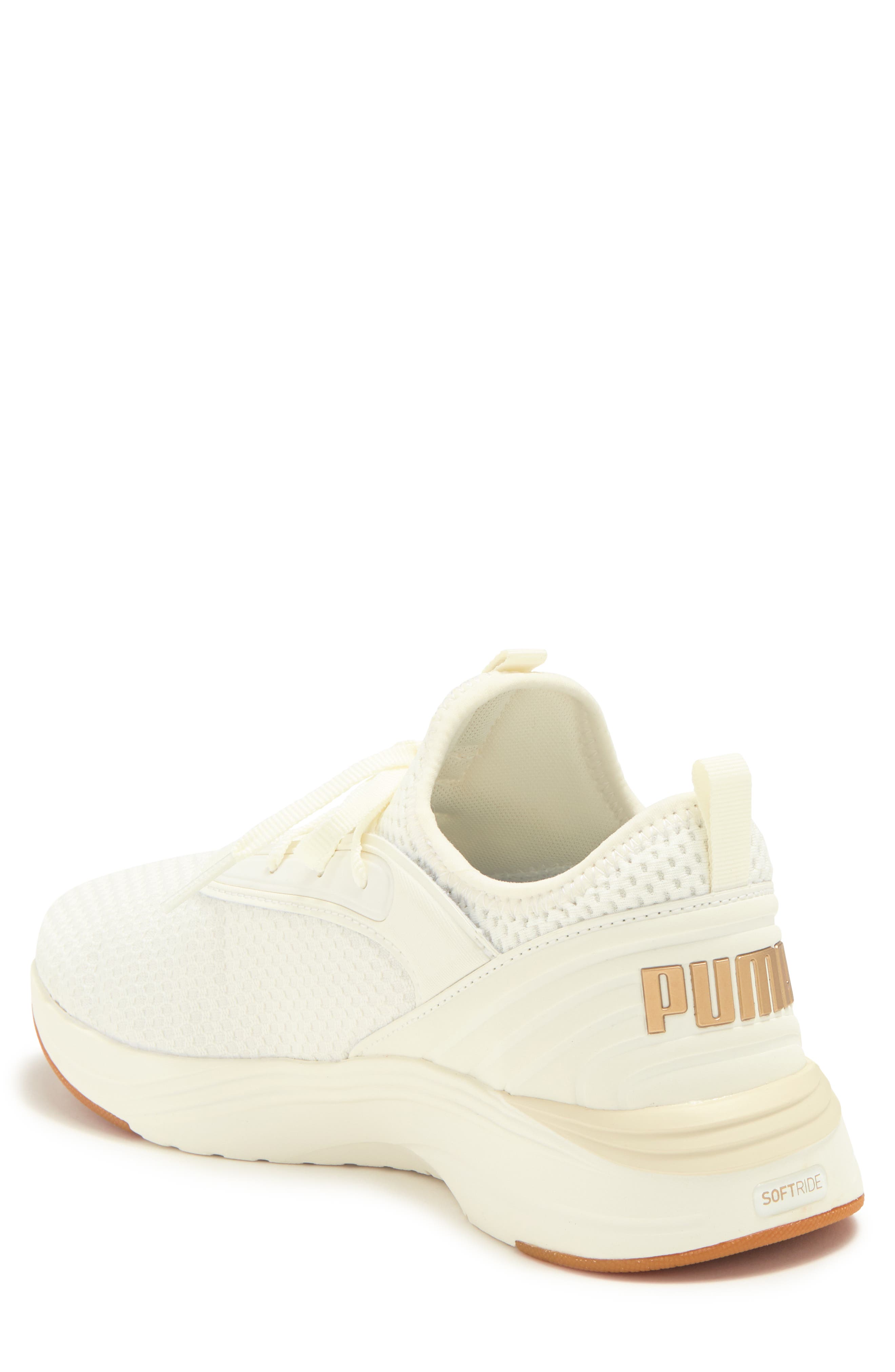 PUMA Softride Ruby Luxe Sneaker, Alternate, color, Warm White-Puma Gold