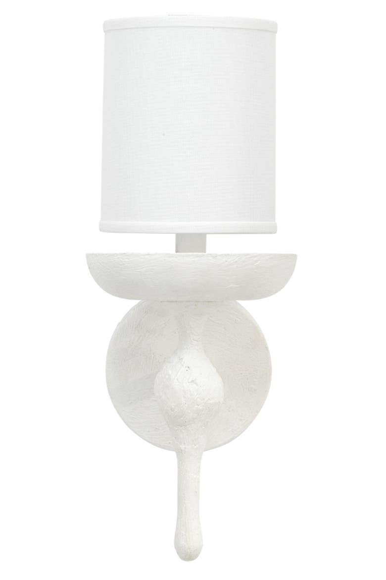 Concord Wall Sconce, White Plaster, Main, color, White