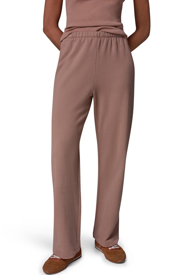 French Terry Straight Leg Pants, Main, color, CAMEL