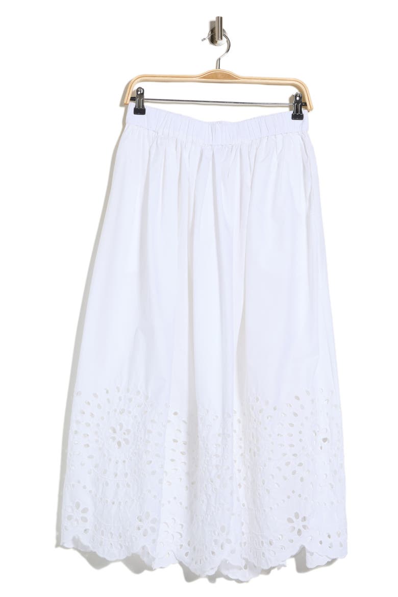 Embroidered Eyelet Cotton Poplin Pull-On Skirt (Women) | Nordstromrack