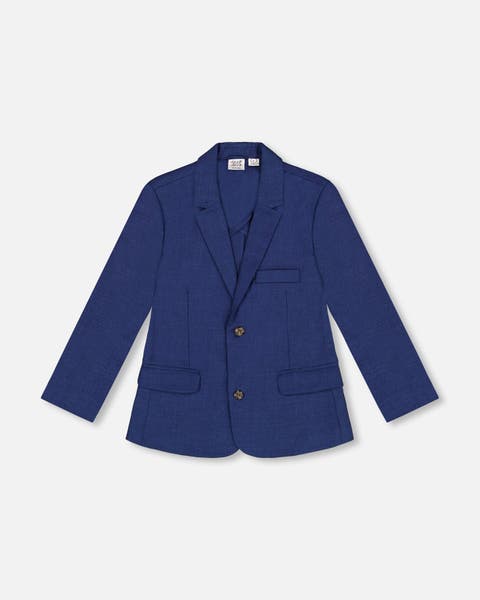 Boy's Two Button Blazer Navy Blue