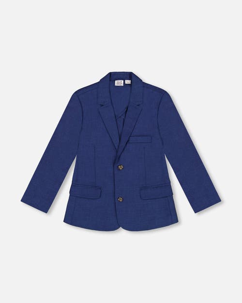 DEUX PAR DEUX DEUX PAR DEUX BOY'S TWO BUTTON BLAZER NAVY BLUE