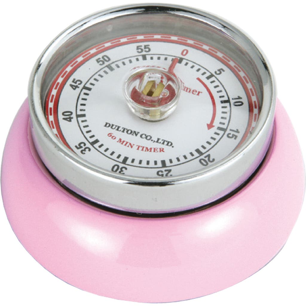 Zassenhaus Magnetic Retro 60 Minute Kitchen Timer, 2.75-inch In Pink