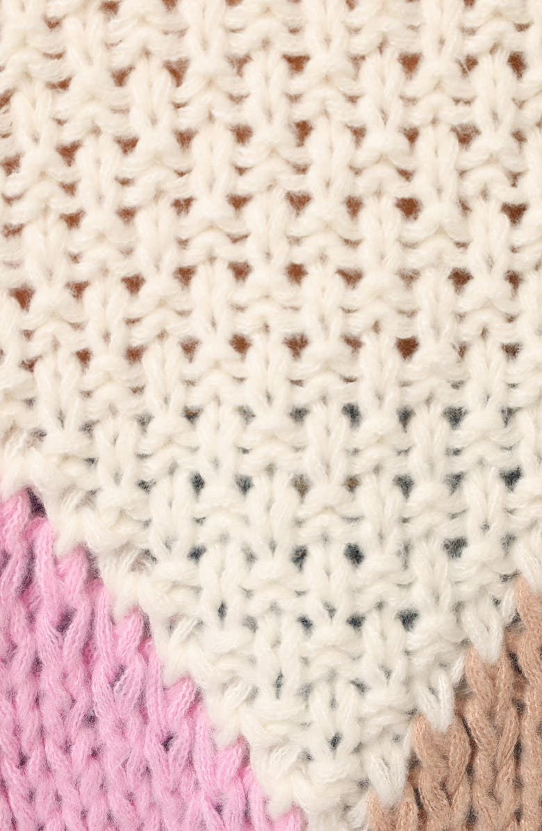 Petal & Pup Koda Colorblock Oversize Sweater, Alternate, color, Ivory Multi