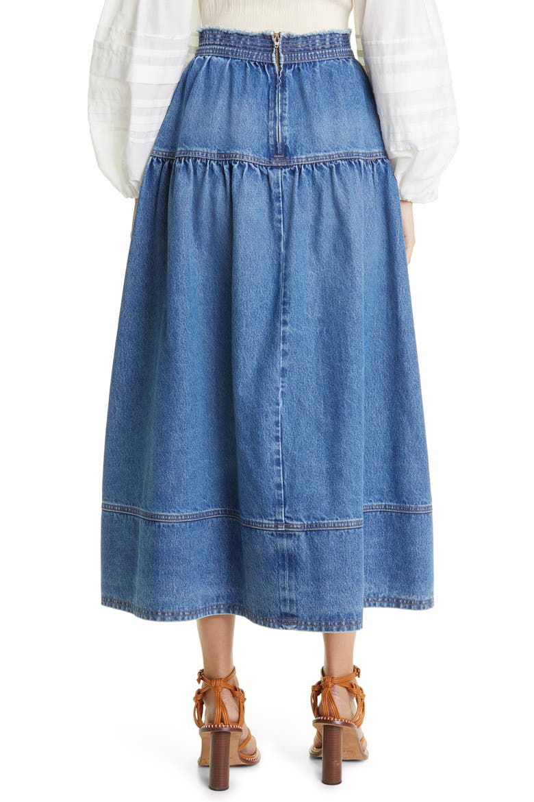 The Astrid Denim Maxi Skirt, Alternate, color, DANUBE MEDIUM INDIGO WASH