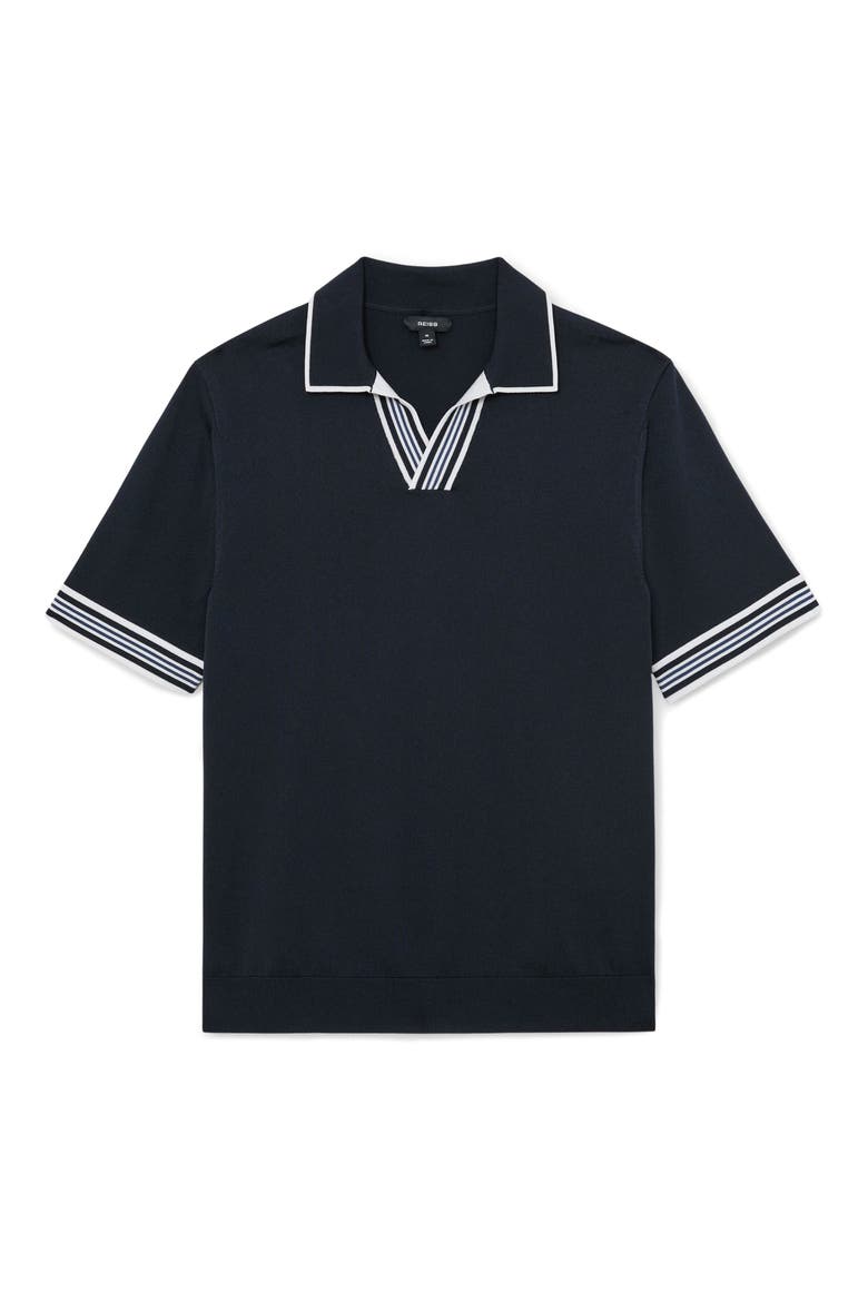 Poole Tipped Polo, Alternate, color, NAVY