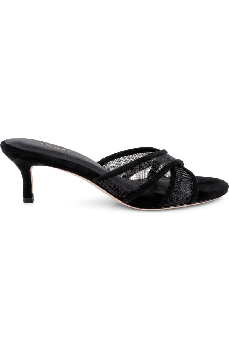 L'AGENCE Padua Slide Sandal, Alternate, color, Black Mesh