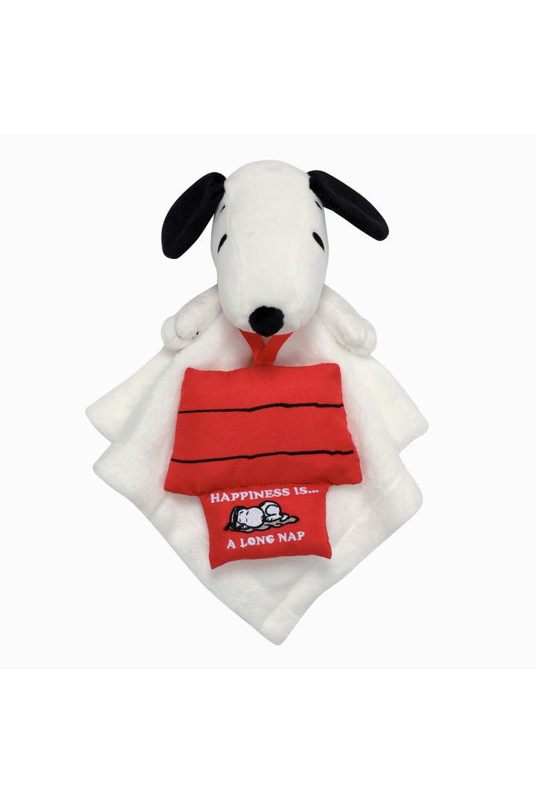 Snoopy Plush Security Blanket/Lovey & Door Pillow Gift Set, Alternate, color, White