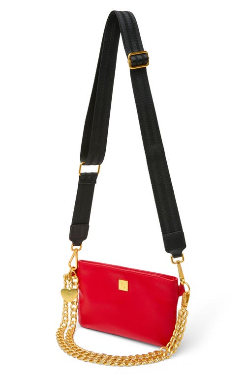 Think Royln Fame Croc Embossed Leather Crossbody Bag