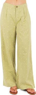 Hurley Wavy Dot Wide Leg Pants