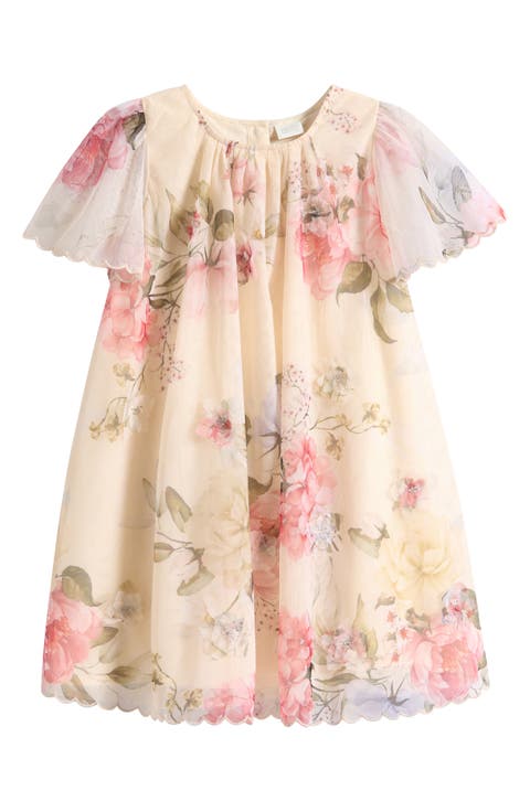 Kids' Floral Mesh Party Dress (Little Kid)