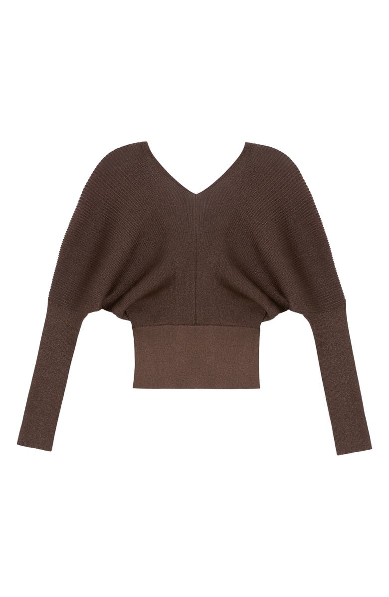Lafayette 148 New York Juliet Sleeve Glitter Rib Sweater, Alternate, color,