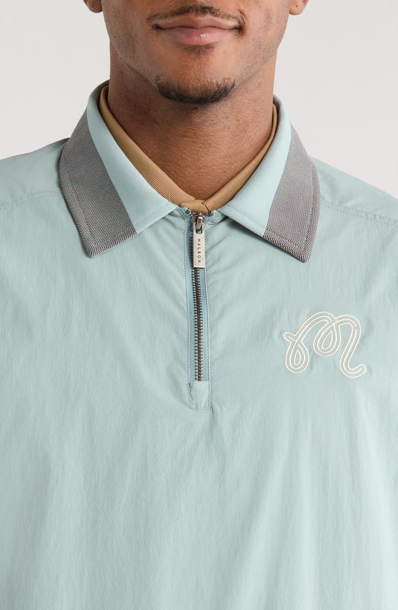 Malbon Golf Dove Quarter Zip Pullover, Alternate, color, Light Blue